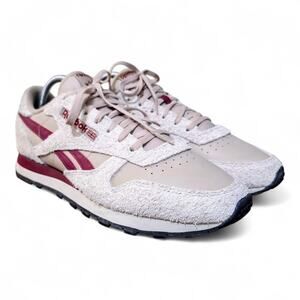 Reebok Classic Brush Cherry Shaggy Suede Tan Burgundy GY1525 Men's Size 11